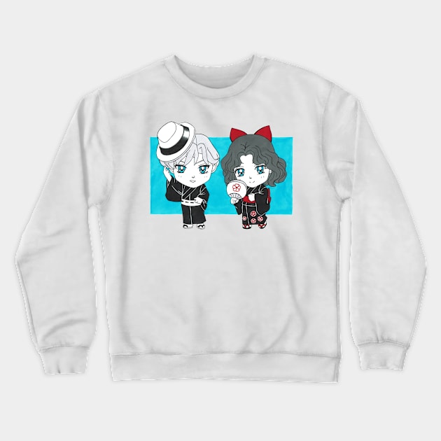 Haruka and Michiru Crewneck Sweatshirt by AnaMartins